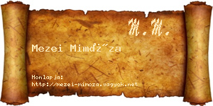 Mezei Mimóza névjegykártya